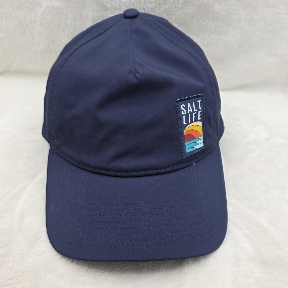 Salt Life‎ Hat Cap Mens Strap Back Navy Outdoors Beach Boat Nautical Fishing